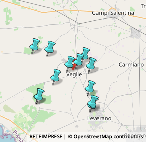 Mappa Via Collodi, 73010 Veglie LE, Italia (3.3925)