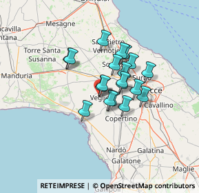 Mappa Via Collodi, 73010 Veglie LE, Italia (9.77526)