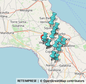 Mappa Via Collodi, 73010 Veglie LE, Italia (10.43667)