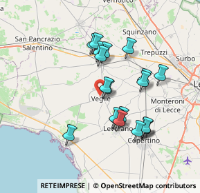 Mappa Via Collodi, 73010 Veglie LE, Italia (6.8975)