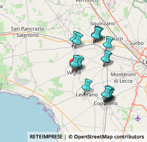 Mappa Via Collodi, 73010 Veglie LE, Italia (6.725)