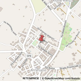 Mappa Via de gasperi, 73010 Arnesano, Lecce (Puglia)