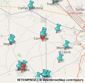 Mappa Via Noè Miglietta, 73041 Carmiano LE, Italia (6.239)