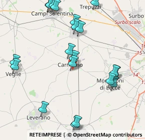 Mappa Via Noè Miglietta, 73041 Carmiano LE, Italia (5.234)