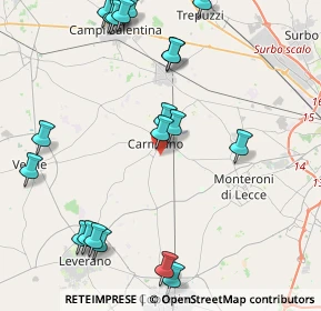 Mappa Via Noè Miglietta, 73041 Carmiano LE, Italia (5.5785)