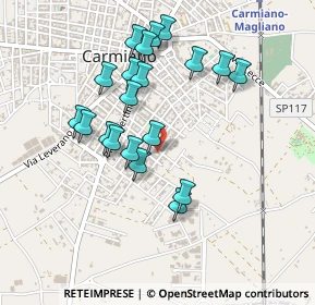 Mappa Via Noè Miglietta, 73041 Carmiano LE, Italia (0.4675)