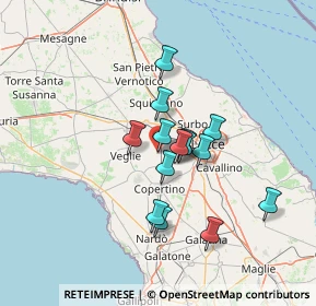 Mappa Via Noè Miglietta, 73041 Carmiano LE, Italia (11.125)