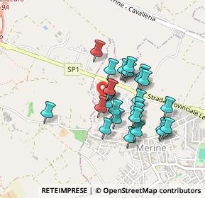 Mappa Via delle Magnolie, 73023 Merine LE, Italia (0.39643)