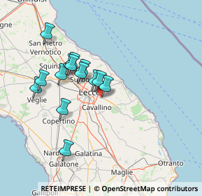 Mappa Via delle Magnolie, 73023 Merine LE, Italia (13.50429)