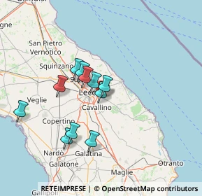 Mappa Via delle Magnolie, 73023 Merine LE, Italia (12.33)