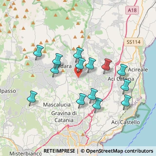 Mappa Via Nino Bixio, 95039 Trecastagni CT, Italia (4.01857)