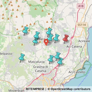 Mappa Via Antonio Gramsci, 95039 Trecastagni CT, Italia (3.45545)