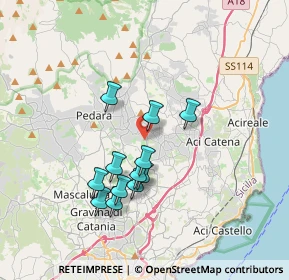 Mappa Via Alcide de Gasperi, 95030 Tremestieri Etneo CT, Italia (3.445)