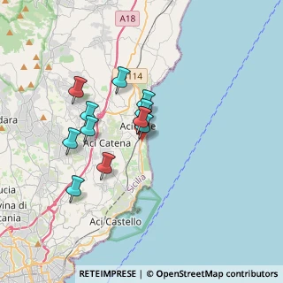 Mappa Viale De Gasperi Alcide, 95024 Acireale CT, Italia (3.01667)