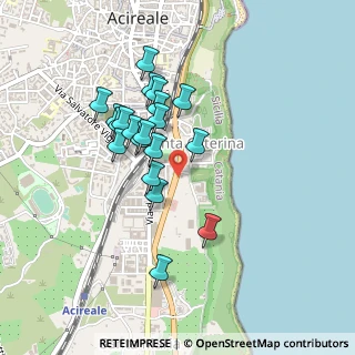 Mappa Viale De Gasperi Alcide, 95024 Acireale CT, Italia (0.432)