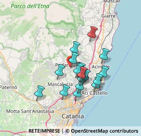 Mappa Via P. Toselli, 95039 Trecastagni CT, Italia (5.99556)