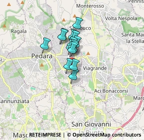 Mappa Via P. Toselli, 95039 Trecastagni CT, Italia (1.184)