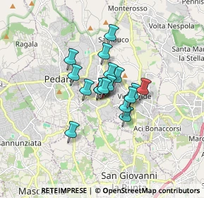 Mappa Via P. Toselli, 95039 Trecastagni CT, Italia (1.11882)