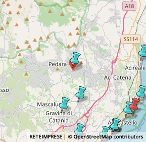 Mappa Via P. Toselli, 95039 Trecastagni CT, Italia (7.40692)