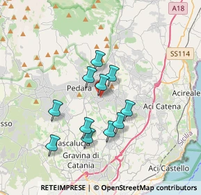 Mappa Via P. Toselli, 95039 Trecastagni CT, Italia (3.25)