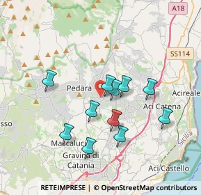 Mappa Via P. Toselli, 95039 Trecastagni CT, Italia (3.54909)