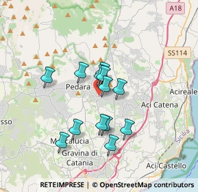 Mappa Via P. Toselli, 95039 Trecastagni CT, Italia (3.03462)