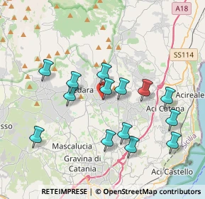 Mappa Via P. Toselli, 95039 Trecastagni CT, Italia (4.12929)