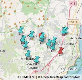 Mappa Via P. Toselli, 95039 Trecastagni CT, Italia (3.63867)