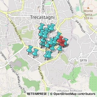 Mappa Via P. Toselli, 95039 Trecastagni CT, Italia (0.276)