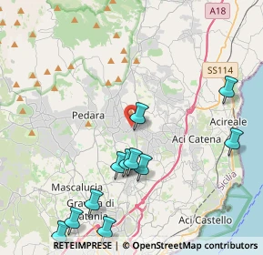 Mappa Via Mario Rapisardi, 95039 Viagrande CT, Italia (5.47455)