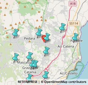 Mappa Via Mario Rapisardi, 95039 Viagrande CT, Italia (5.07917)