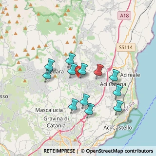 Mappa Via Mario Rapisardi, 95039 Viagrande CT, Italia (3.60833)
