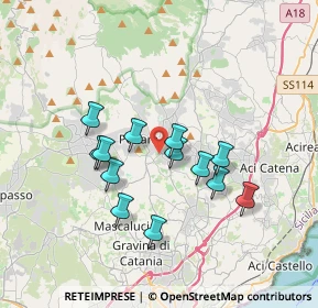 Mappa Via Palmiro Togliatti, 95039 Trecastagni CT, Italia (3.38077)