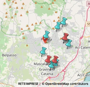 Mappa Via Padre Pio, 95030 Pedara CT, Italia (3.82545)