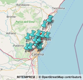 Mappa Via Gaetano Donizetti, 95025 Aci Sant'Antonio CT, Italia (9.30278)