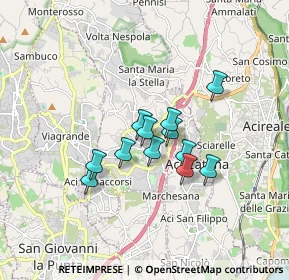 Mappa Via Gaetano Donizetti, 95025 Aci Sant'Antonio CT, Italia (1.34833)