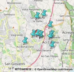 Mappa Via Gaetano Donizetti, 95025 Aci Sant'Antonio CT, Italia (1.33182)