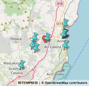 Mappa Via Gaetano Donizetti, 95025 Aci Sant'Antonio CT, Italia (3.54273)