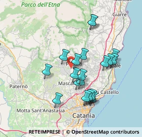 Mappa Via delle Ginestre, 95030 Pedara CT, Italia (7.5305)