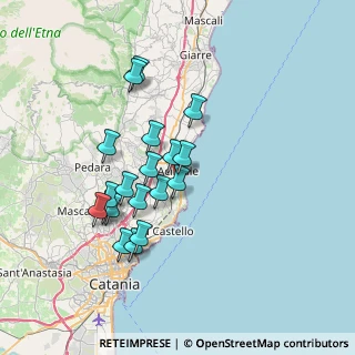 Mappa Via SS. Crocifisso, 95024 Acireale CT, Italia (7.10158)