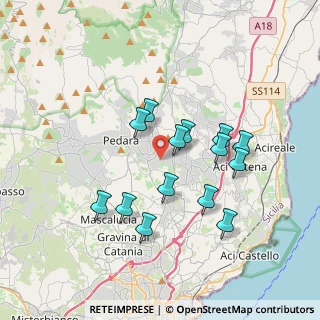 Mappa Via Fratelli Rosselli, 95039 Trecastagni CT, Italia (3.61429)