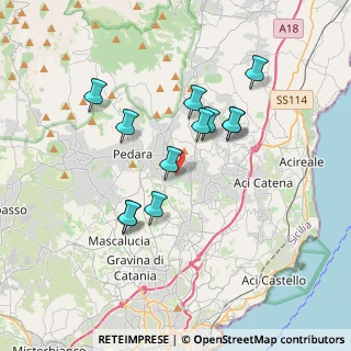 Mappa Via Fratelli Rosselli, 95039 Trecastagni CT, Italia (3.54833)