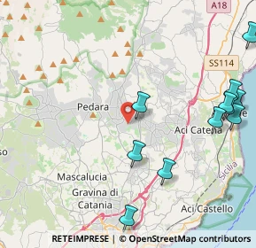 Mappa Via Fratelli Rosselli, 95039 Trecastagni CT, Italia (6.1875)