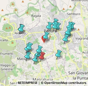 Mappa Via del Giacinto, 95030 Pedara CT, Italia (1.964)