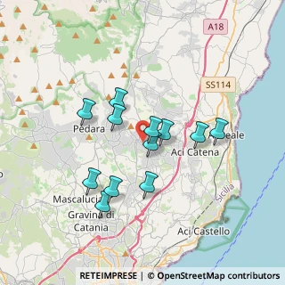Mappa Via Guglielmo Marconi, 95039 Viagrande CT, Italia (3.3675)