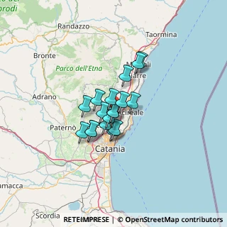 Mappa Via Guglielmo Marconi, 95039 Viagrande CT, Italia (8.68722)