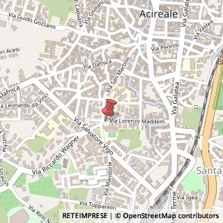 Mappa Via Lorenzo Maddem, 101, 95024 Acireale, Catania (Sicilia)