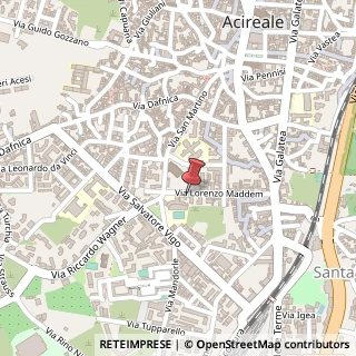 Mappa Via Lorenzo Maddem, 93, 95024 Acireale, Catania (Sicilia)