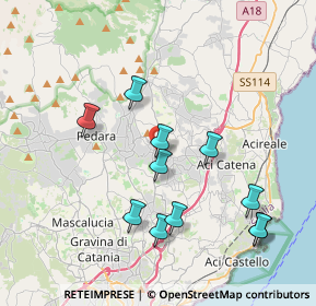 Mappa Via Alessando Manzoni, 95029 Viagrande CT, Italia (4.32455)