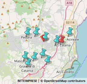 Mappa Via Alessandro Manzoni, 95029 Viagrande CT, Italia (3.71182)